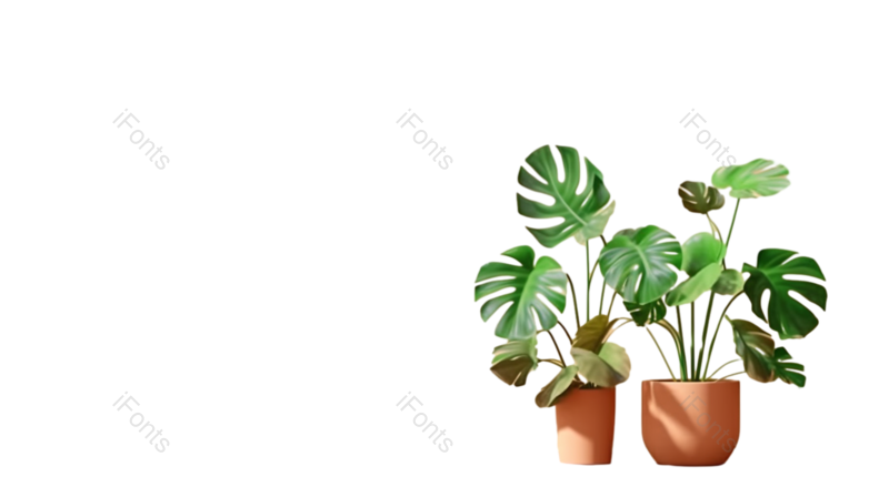 叶子图片,装饰元素,花盆PNG,房屋免抠素材